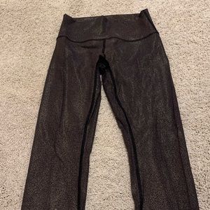 Lululemon Wunder Under Crop High Rise Foil 21”